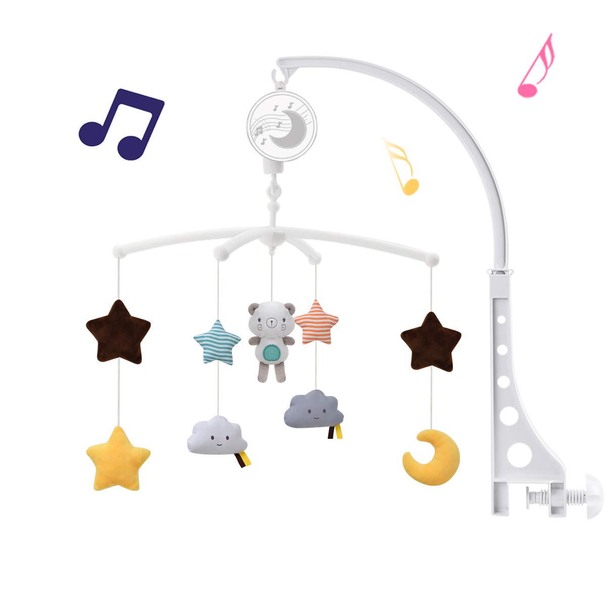 Carriage Bed - Baby Crib Mobiles Rattles Music Educational