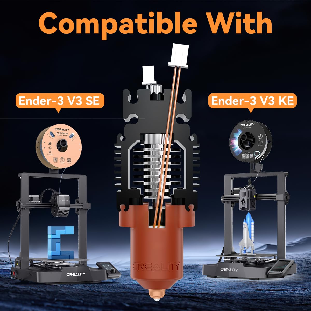 High Flow Ceramic Hotend - Creality Ender-3 V3 SE/KE Hotend Kit,