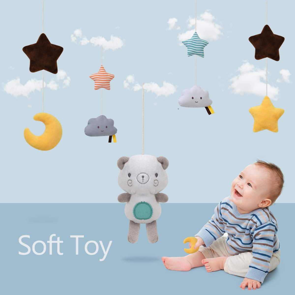 Baby Crib Mobiles Rattles Musi - Carriage Bed 评论和价格