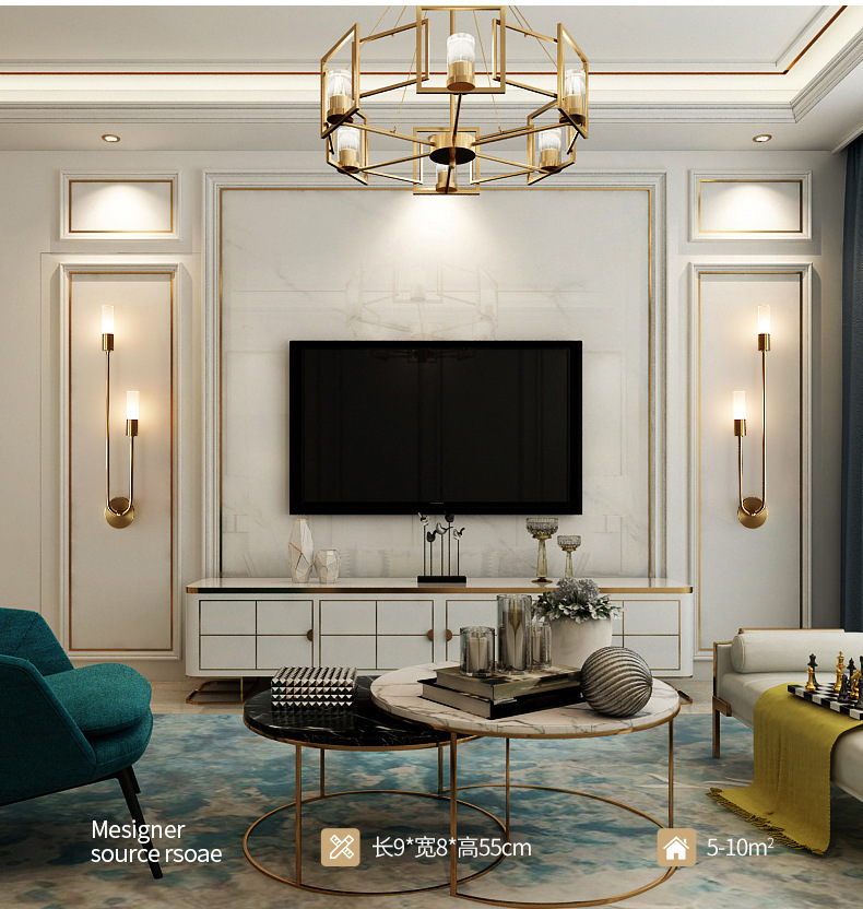 Retro Background Living Room A - Glass Bed 评论和价格