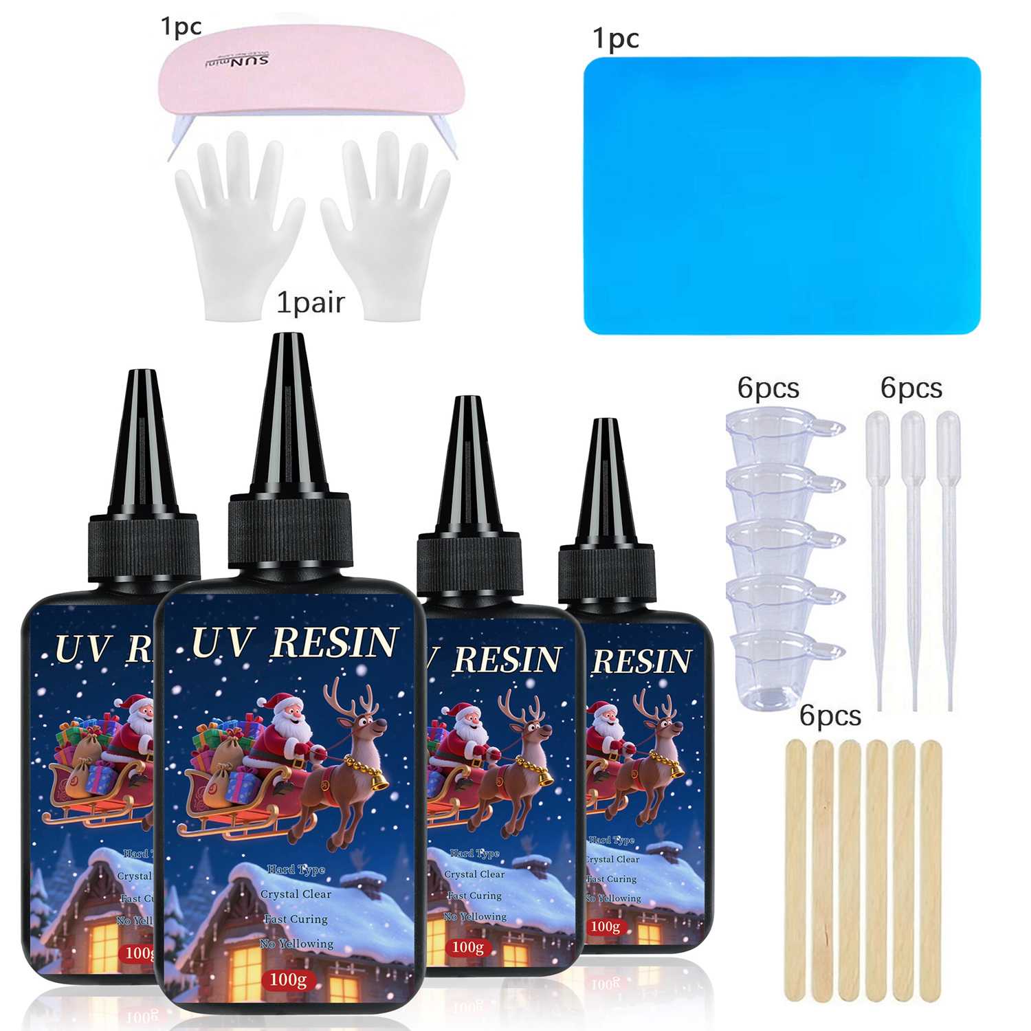 100-1000g Christmas Transparen - Uv Resin 评论和价格