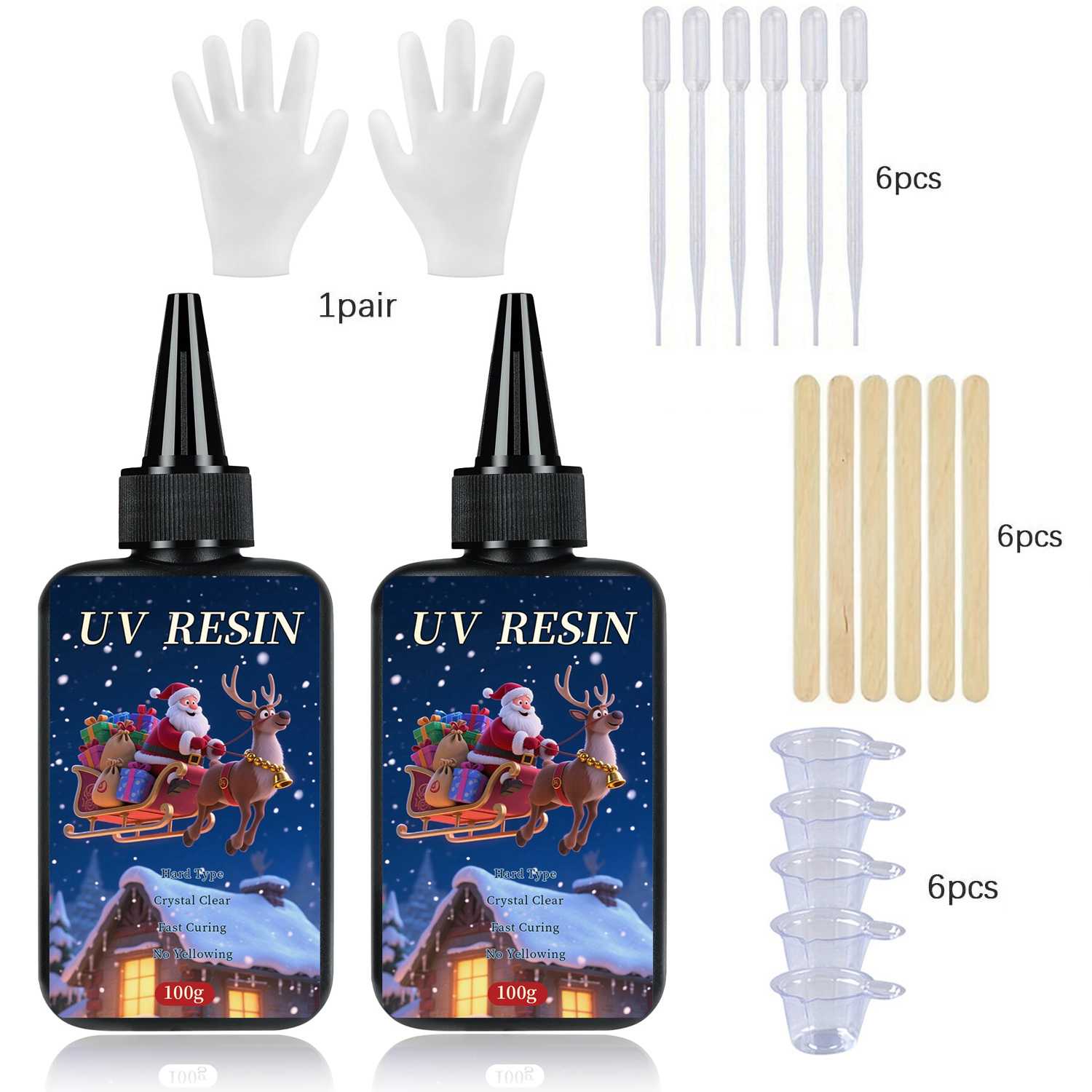 100-1000g Christmas Transparen - Uv Resin 评论和价格